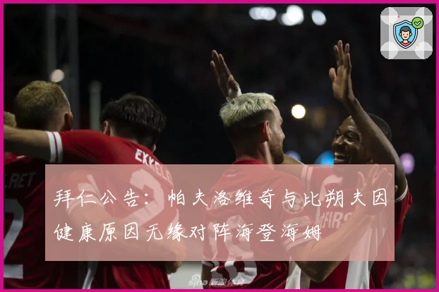 拜仁公告：帕夫洛维奇与比朔夫因健康原因无缘对阵海登海姆